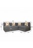 Nudge Queen L-Type Corner Sofa Cum Bed Fordable Mattress with Cushion Comatose EPE & PU Foam 72x60  Gray